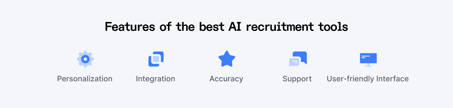 Features of the best AI recruitment tools