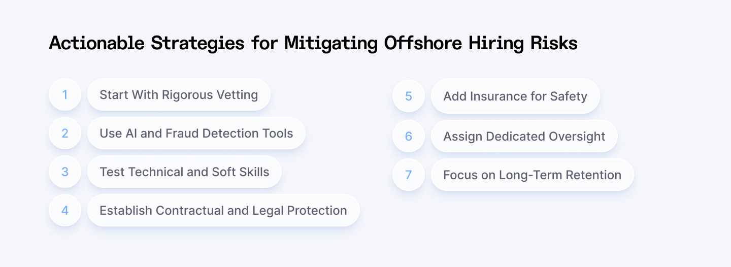 Actionable strategies for mitigating offshore hiring risks