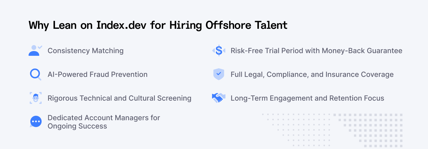Why lean on Index.dev for hiring offshore talent