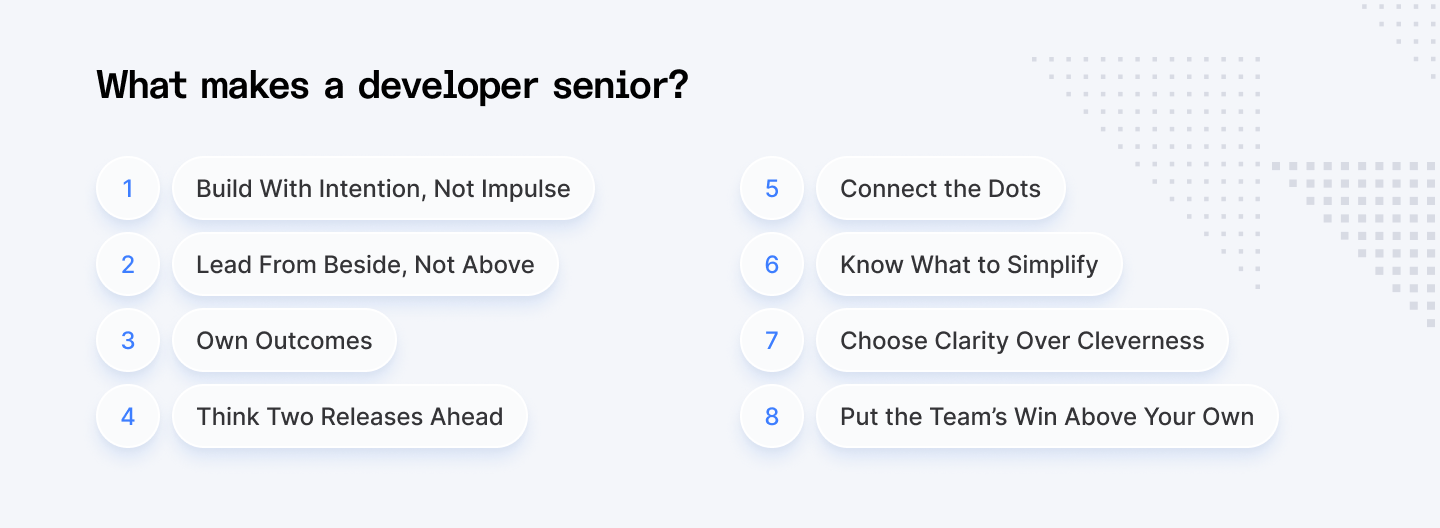 What makes a developer senior?