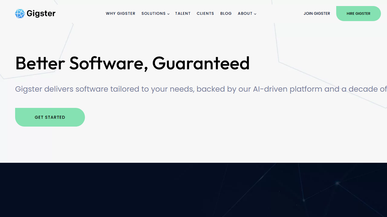 9. Gigster homepage