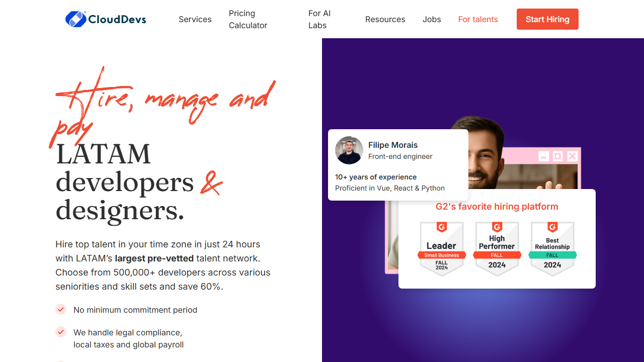 5. CloudDevs homepage