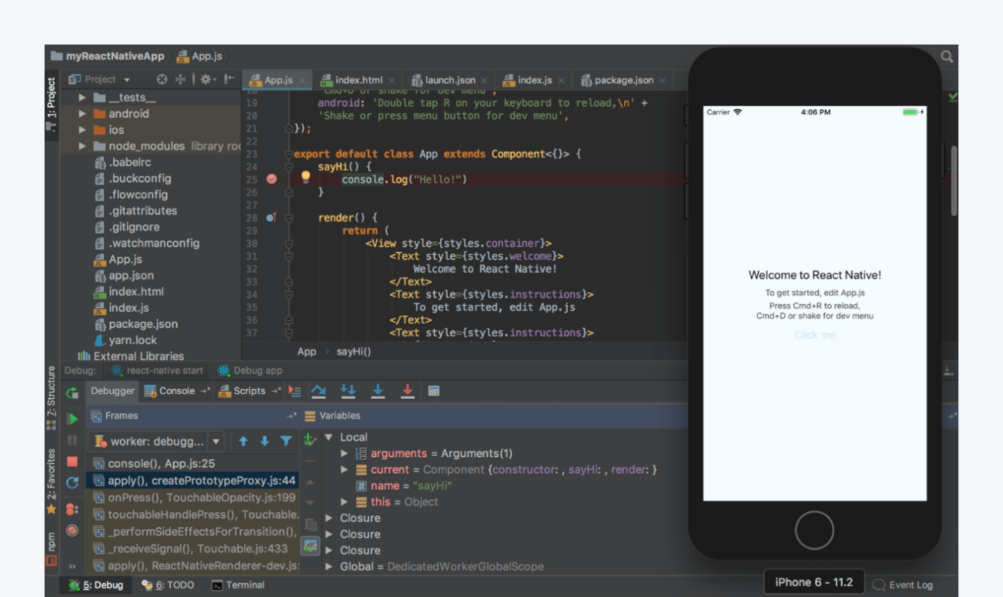 Framework screenshot