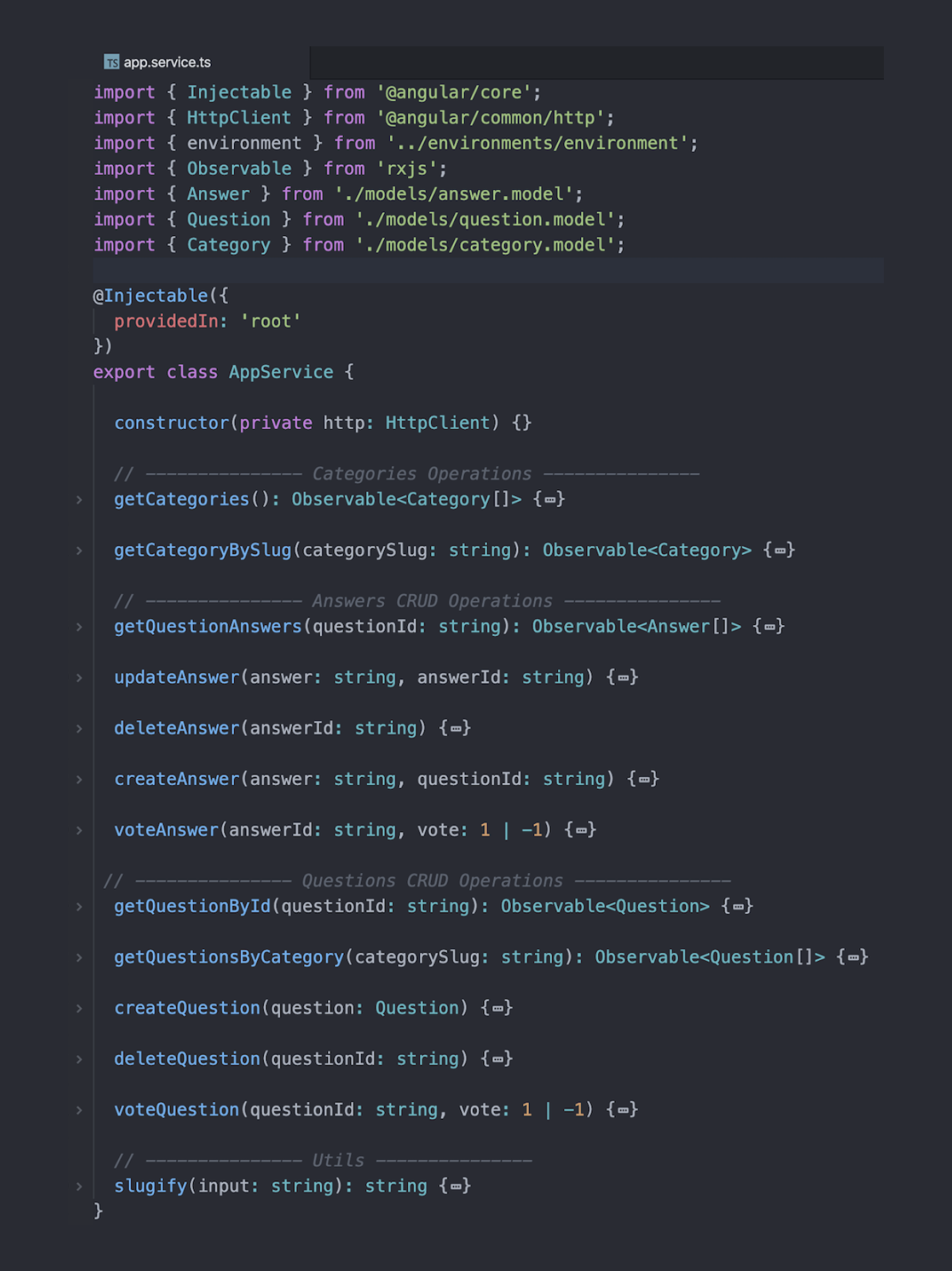 Framework screenshot