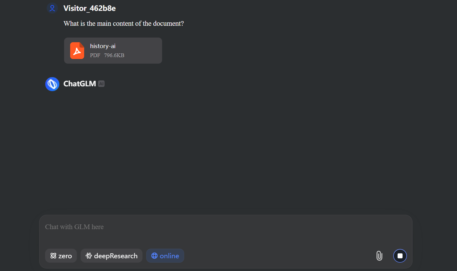 ChatGLM bilingual dialogue